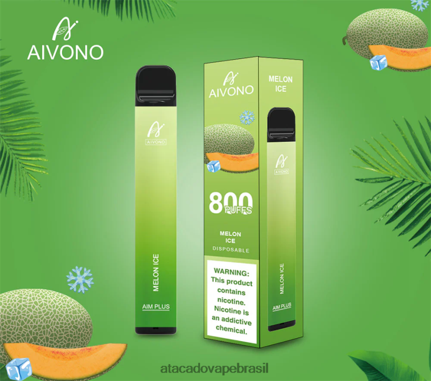 Aivono AIM PLUS 800 gelo de melão - 4N686L187 Vape Cigarro Eletrônico Barato
