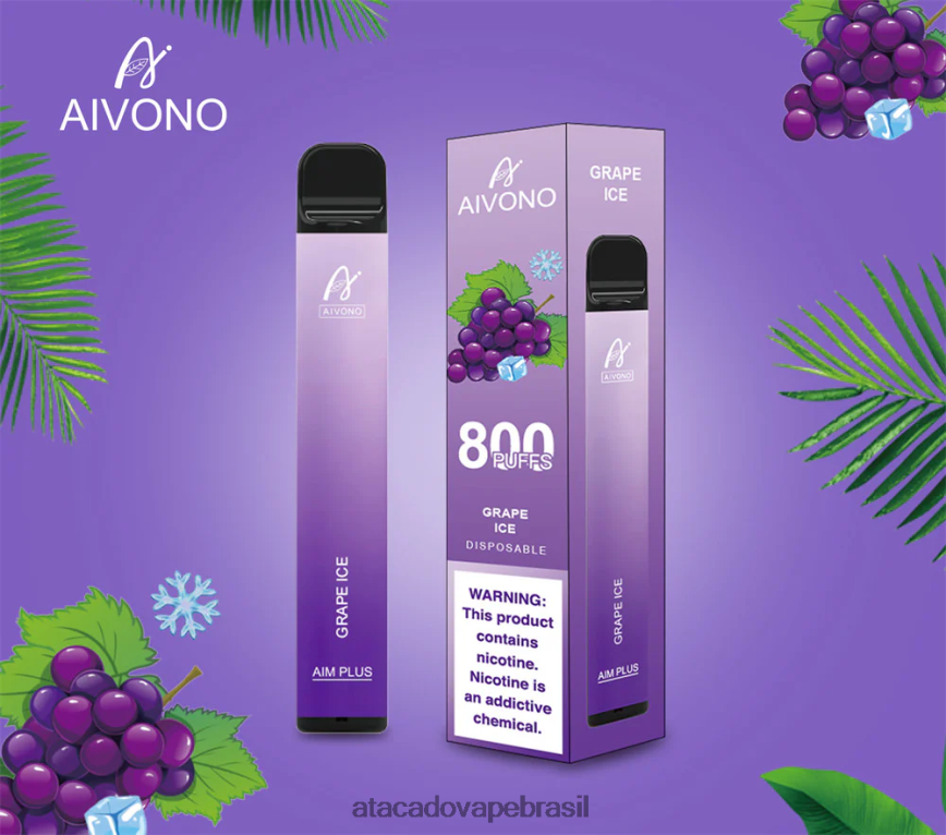 Aivono AIM PLUS 800 gelo de uva - 4N686L179 Vape Brasília Taguatinga