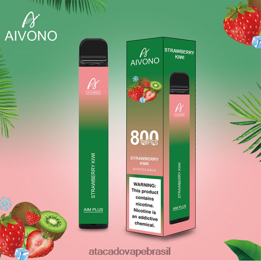 Aivono AIM PLUS 800 kiwi morango - 4N686L194 Vape Cigarro Eletrônico Barato