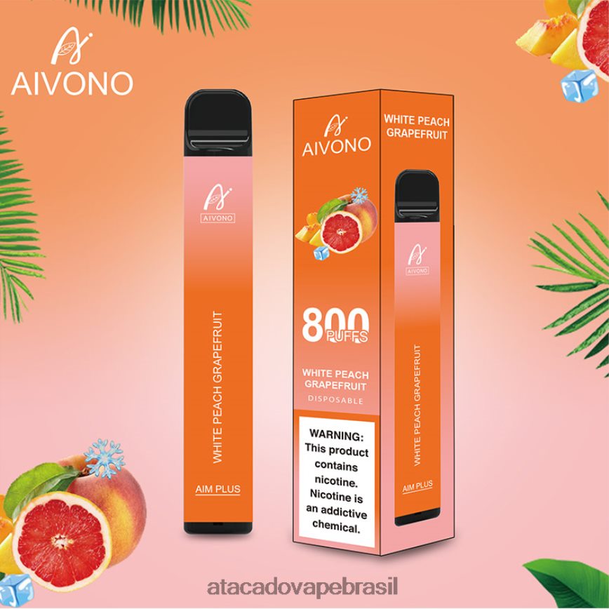 Aivono AIM PLUS 800 toranja pêssego branco - 4N686L199 Atacado Vaporizador