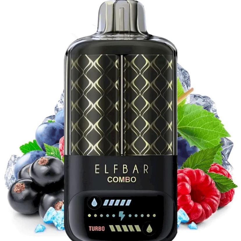 Elf Bar Combo 25.000 - 48Z4Z88 groselha preta, framboesa e uva Atacado Vape Brasil