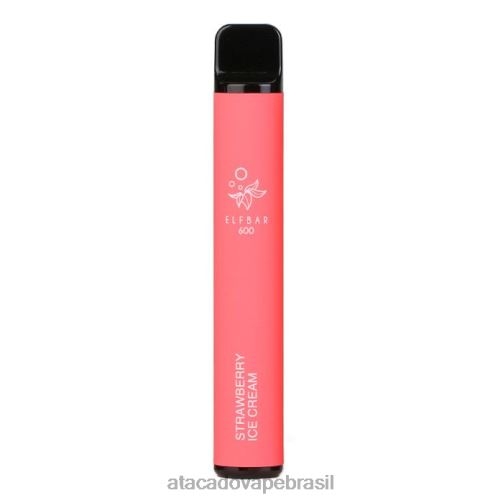Vape Atacado Mercado Livre TF8H0104 | ELFBAR 600 sorvete de morango