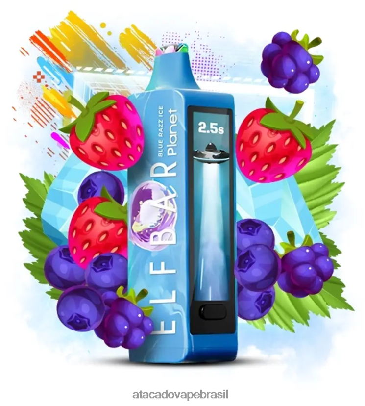 Elf Bar Planet 25.000 - 48Z4Z815 gelo azul Atacado Vape Brasil