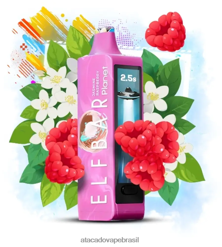 Elf Bar Planet 25.000 - 48Z4Z819 framboesa jasmim Vape Cigarro Eletrônico Barato