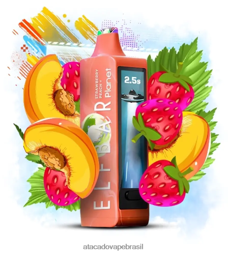 Elf Bar Planet 25.000 - 48Z4Z828 pêssego morango Cigarro Eletronico Vape