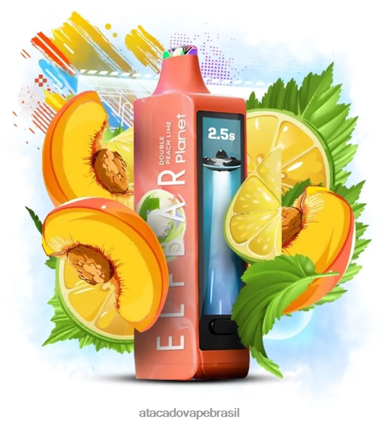 Elf Bar Planet 25.000 - 48Z4Z831 limão pêssego duplo Atacado Vaporizador