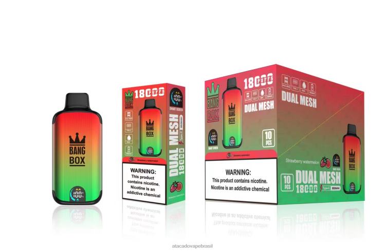 Bang Box 18.000 baforadas F4P4J88 - Vape Brasília Taguatinga melancia morango