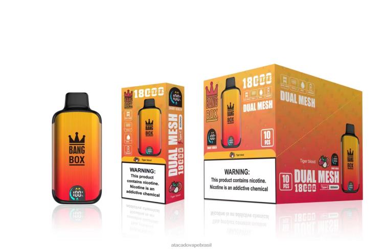 Bang Box 18.000 baforadas F4P4J94 - Atacado Vape Brasil sangue de tigre