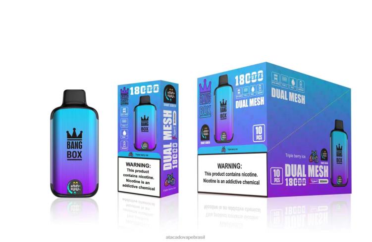 Bang Box 18.000 baforadas F4P4J95 - Grossiste Vape gelo de baga tripla