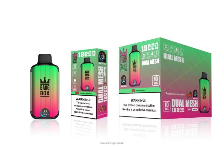 Bang Box 18.000 baforadas F4P4J97 - Vape Atacado Mercado Livre melancia de framboesa