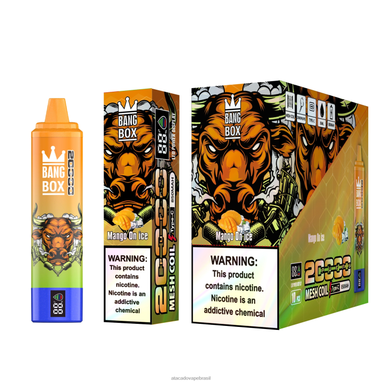 Bang Box 20.000 F4P4J54 - Vape Atacado Mercado Livre manga no gelo