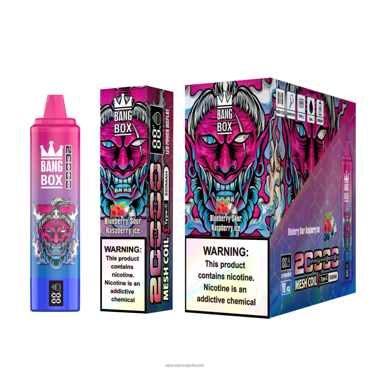 Bang Box 20.000 F4P4J55 - Vape Brasília Taguatinga gelo de framboesa azeda de mirtilo