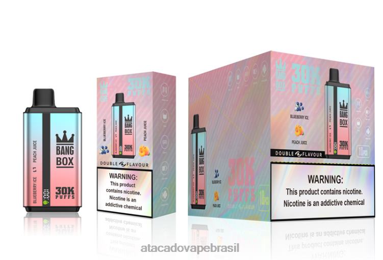 Bang Box 30.000 baforadas sabores duplos F4P4J63 - Vape Brasília Taguatinga gelo de mirtilo e suco de pêssego