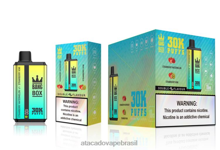 Bang Box 30.000 baforadas sabores duplos F4P4J64 - Atacado Vape Brasil melancia morango e kiwi morango
