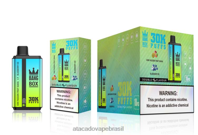 Bang Box 30.000 baforadas sabores duplos F4P4J65 - Grossiste Vape kiwi, maracujá, goiaba e sorvete de mirtilo