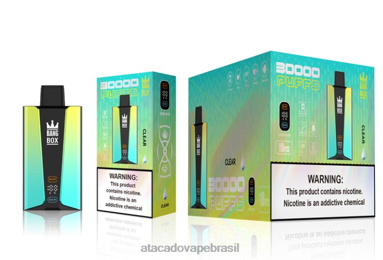 Bang Box Tela inteligente de 30.000 baforadas F4P4J76 - Atacado Vaporizador claro