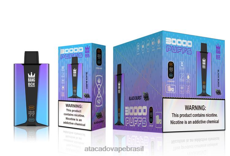Bang Box Tela inteligente de 30.000 baforadas F4P4J77 - Vape Atacado Mercado Livre explosão preta