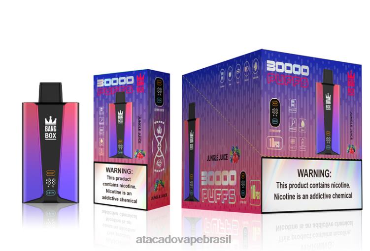 Bang Box Tela inteligente de 30.000 baforadas F4P4J78 - Vape Brasília Taguatinga suco da selva