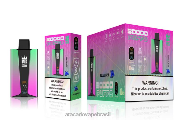 Bang Box Tela inteligente de 30.000 baforadas F4P4J82 - Vape Atacado Mercado Livre explosão azul