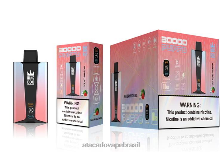 Bang Box Tela inteligente de 30.000 baforadas F4P4J86 - Atacado Vaporizador gelo de melancia