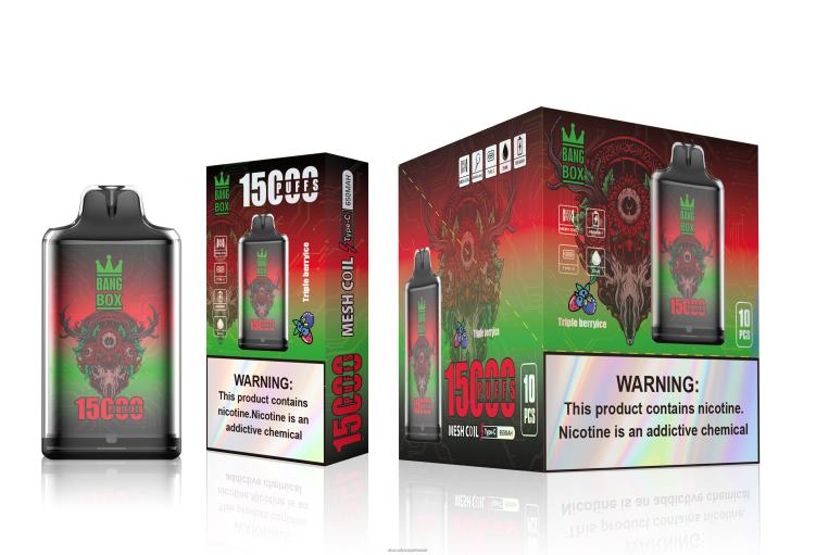 Bang Box s1-15000 baforadas F4P4J104 - Atacado Vape Brasil gelo de baga tripla