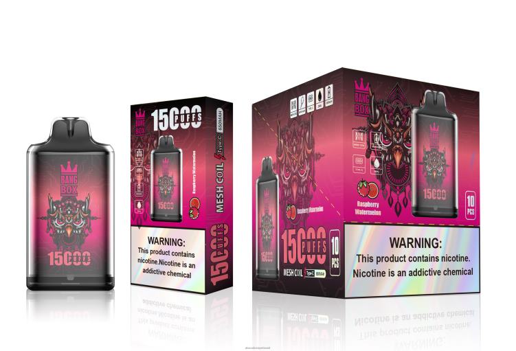 Bang Box s1-15000 baforadas F4P4J105 - Grossiste Vape melancia de framboesa