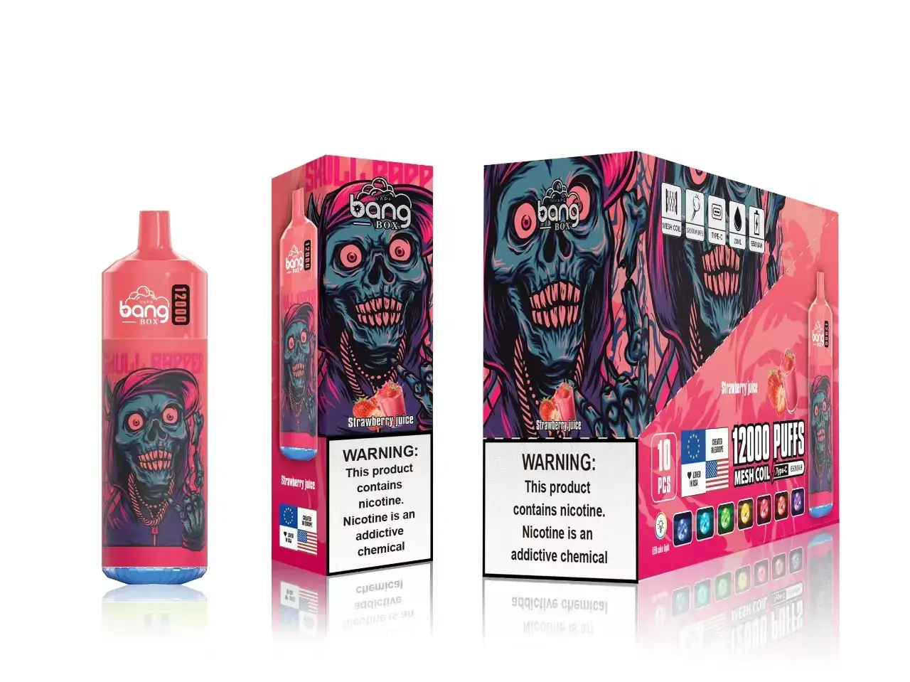 Cigarro Eletronico Pod TF8H0120 | Bang Box suco de morango 12.000 baforadas
