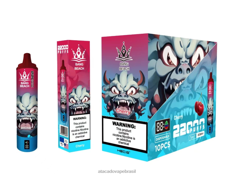 Bang Beach Tela inteligente de 22.000 baforadas F4P4J17 - Grossiste Vape cereja