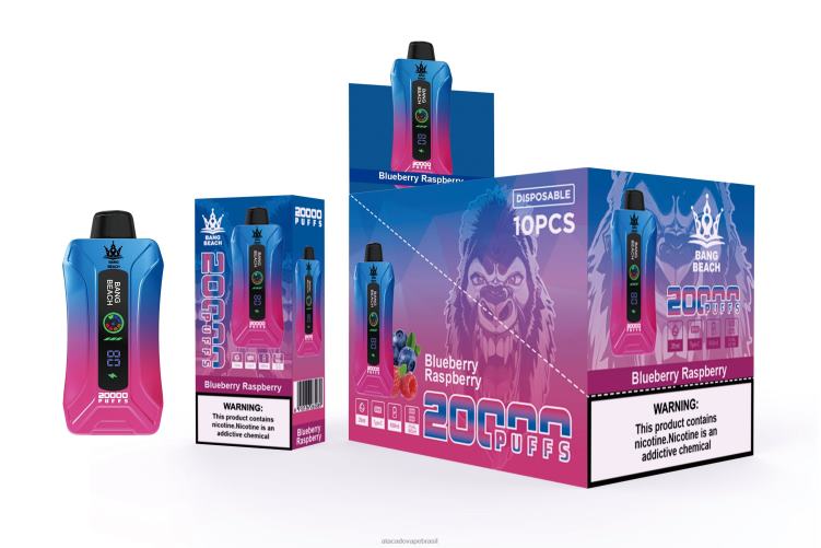 Bang Beach Vape de tela inteligente de 20.000 sopros F4P4J12 - Grossiste Vape framboesa mirtilo