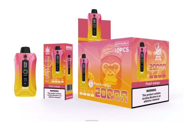 Bang Beach Vape de tela inteligente de 20.000 sopros F4P4J2 - Grossiste Vape manga pêssego