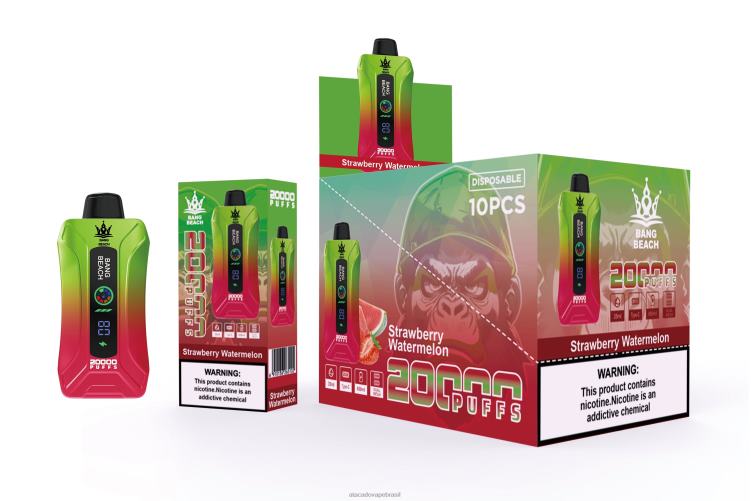 Bang Beach Vape de tela inteligente de 20.000 sopros F4P4J3 - Atacado Vaporizador melancia morango