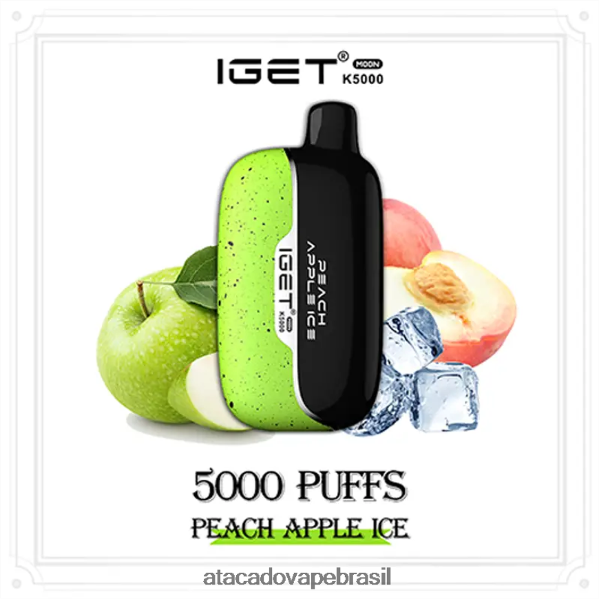 Vape Cigarro Eletronico Comprar BRBZL07 gelo de maçã e pêssego IGET Moon k5000