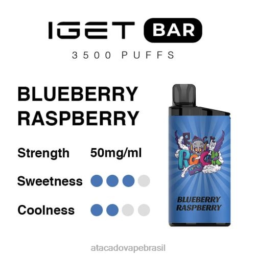 Grossiste Vape TF8H092 | IGET BAR framboesa mirtilo 3500 5% de nicotina