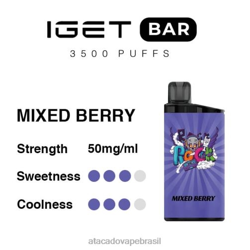 Vape Atacado Mercado Livre TF8H094 | IGET BAR baga mista 3500 5% de nicotina