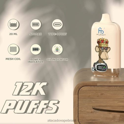 Vape Atacado Mercado Livre TF8H04 | Fumot Tornado Digital Box descartável 12.000