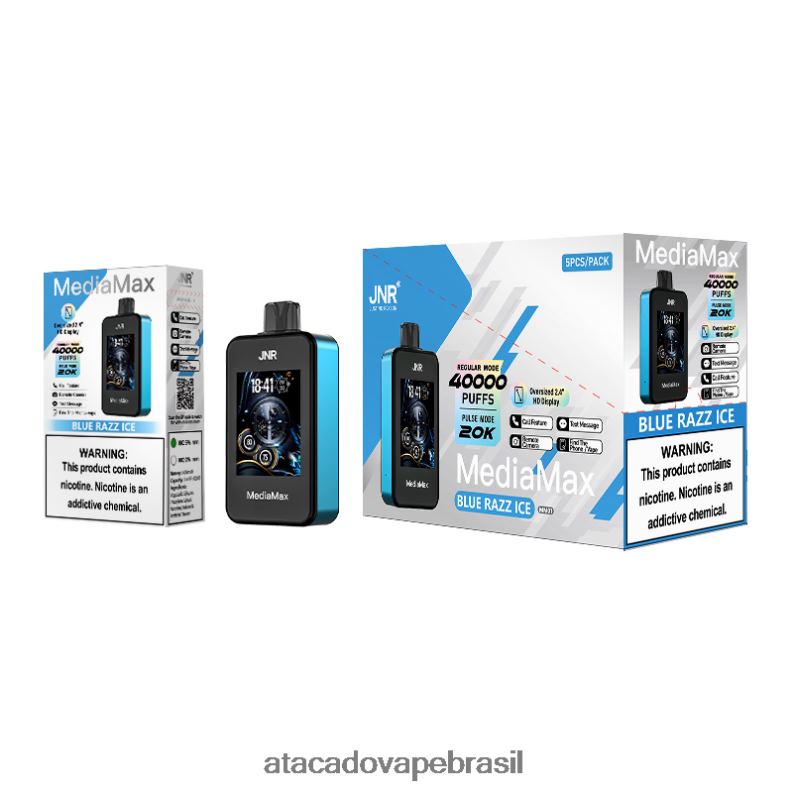 Cigarro Eletronico Vape 2F8L421 - JNR MediaMax 40k sopro gelo azul