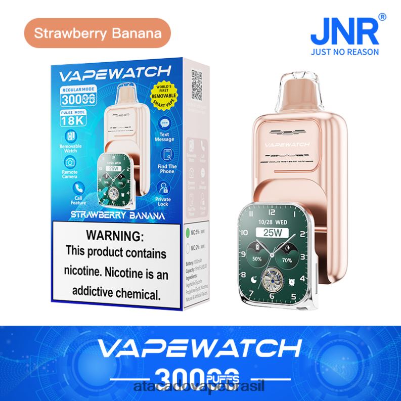 Cigarro Eletronico Vape 2F8L47 - JNR relógio vaporizador banana morango