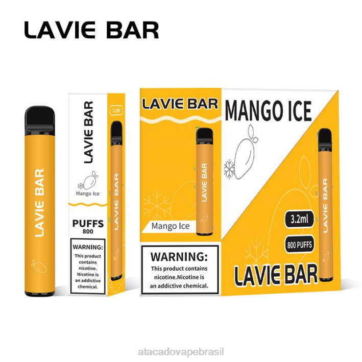 LAVIE BAR 800 baforadas D66Z309 | Atacado Vape Brasil gelo de manga