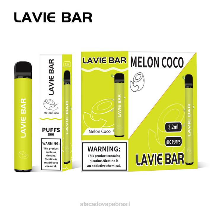 LAVIE BAR 800 baforadas D66Z315 | Cigarro Eletronico Vape melão coco