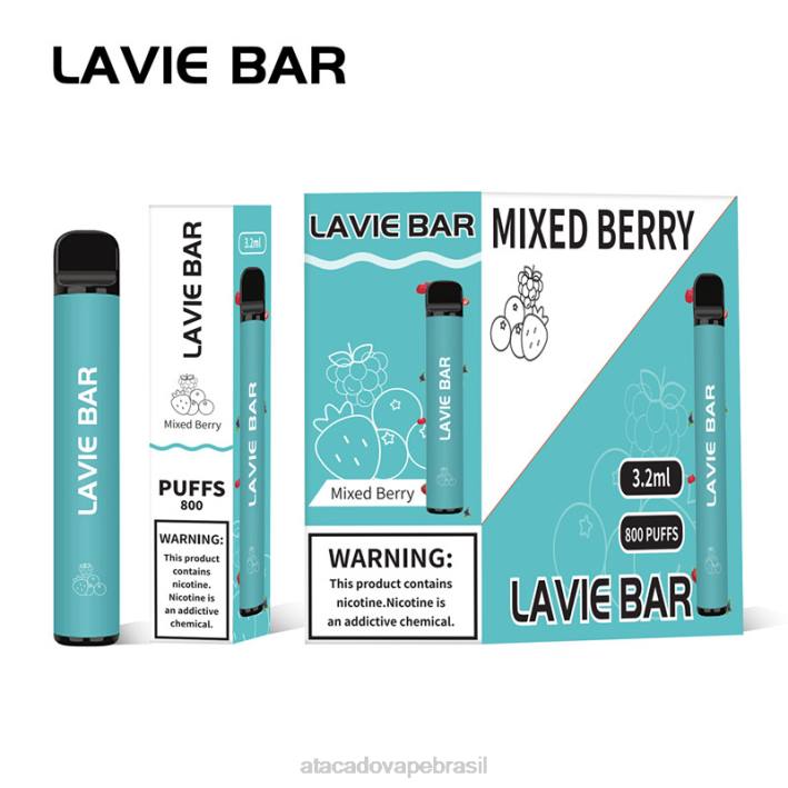 LAVIE BAR 800 baforadas D66Z316 | Atacado Vape Brasil frutas misturadas