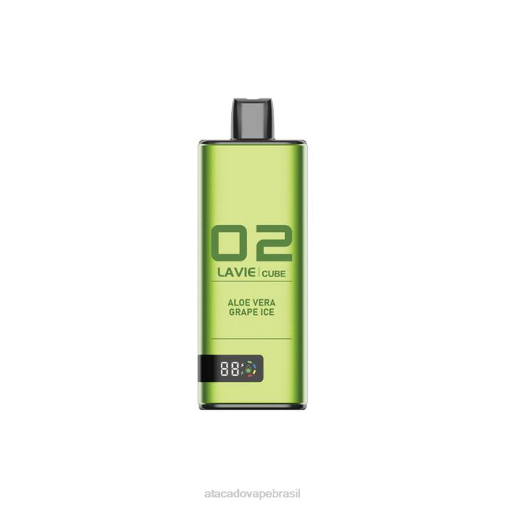 LAVIE Cube 20.000 baforadas D66Z36 | Atacado Vape Brasil gelo de uva aloe vera