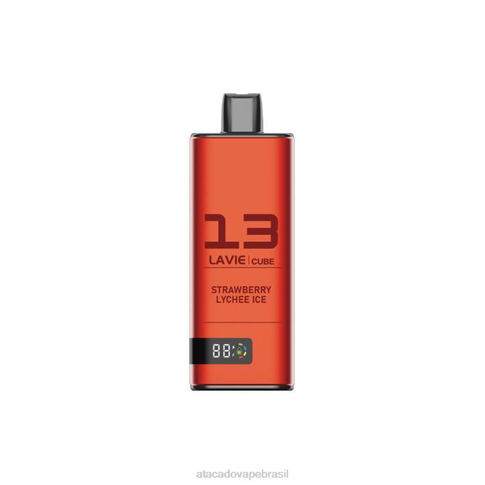 LAVIE Cube 20.000 baforadas D66Z47 | Vape Cigarro Eletrônico Barato gelo de lichia de morango