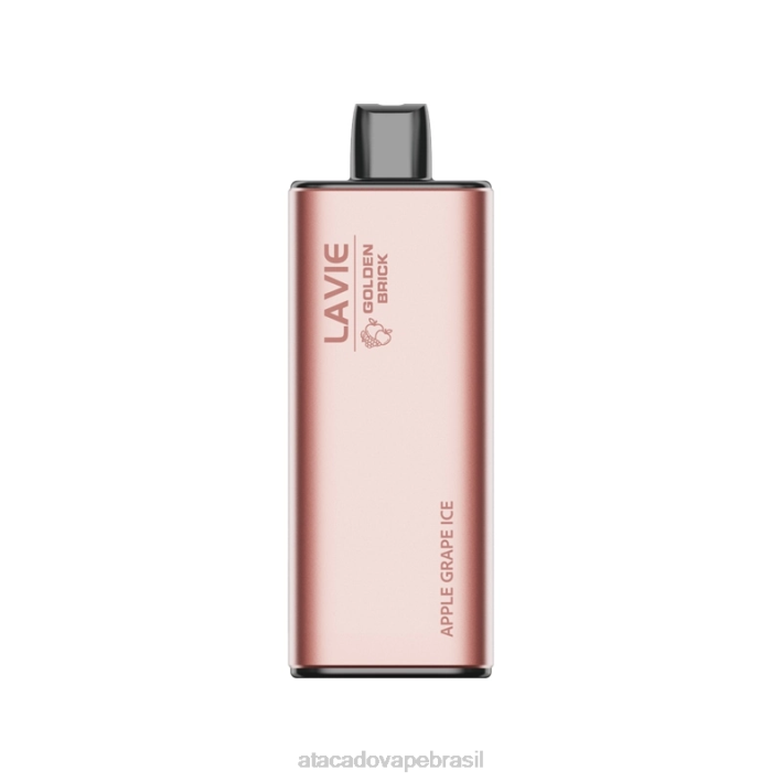 LAVIE GOLDEN BRICK 10.000 baforadas D66Z52 | Atacado Vaporizador gelo de maçã e uva