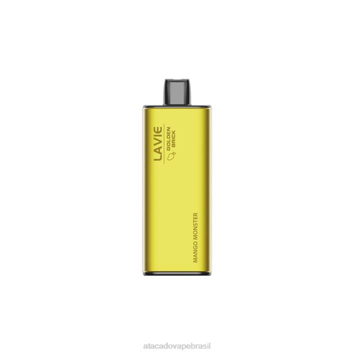 LAVIE GOLDEN BRICK 10.000 baforadas D66Z61 | Vape Cigarro Eletrônico Barato monstro de manga