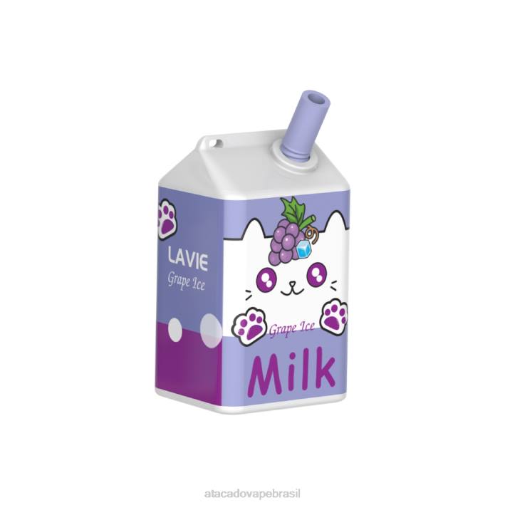 LAVIE MILK 7.000 baforadas D66Z186 | Vape Brasília Taguatinga gelo de uva
