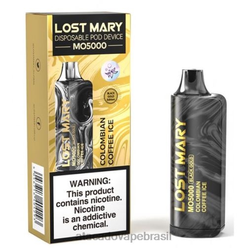 Vape Atacado Mercado Livre TF8H0344 | LOST MARY MO5000 gelo de café colombiano ouro negro 10ml