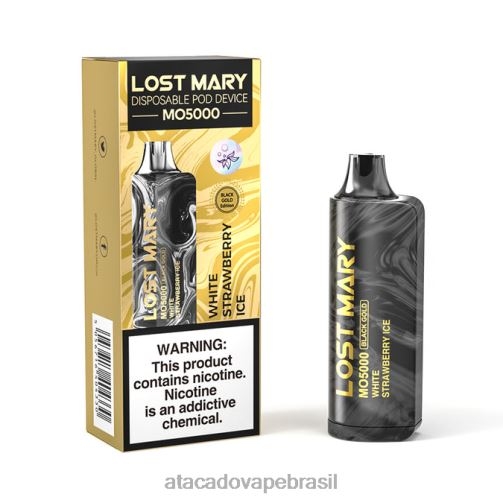 Vape Cigarro Eletronico Comprar TF8H0347 | LOST MARY MO5000 gelo de morango branco ouro negro 10ml