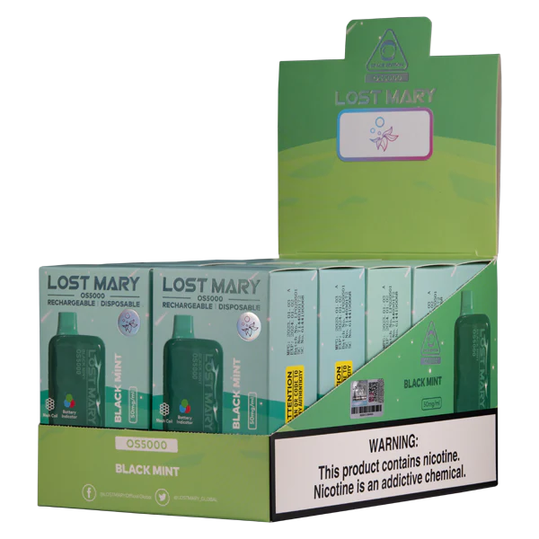 Vape Cigarro Eletrônico Barato TF8H0106 | LOST MARY OS5000 menta preta