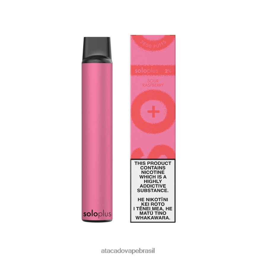 Cigarro Eletronico Vape 04B2ZF35 - Solo Plus vaporizador descartável framboesa azeda
