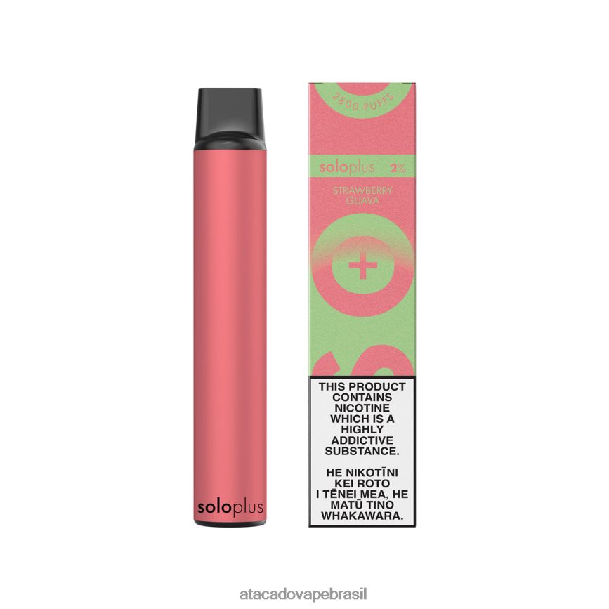 Grossiste Vape 04B2ZF37 - Solo Plus coleção paraíso vape descartável goiaba morango